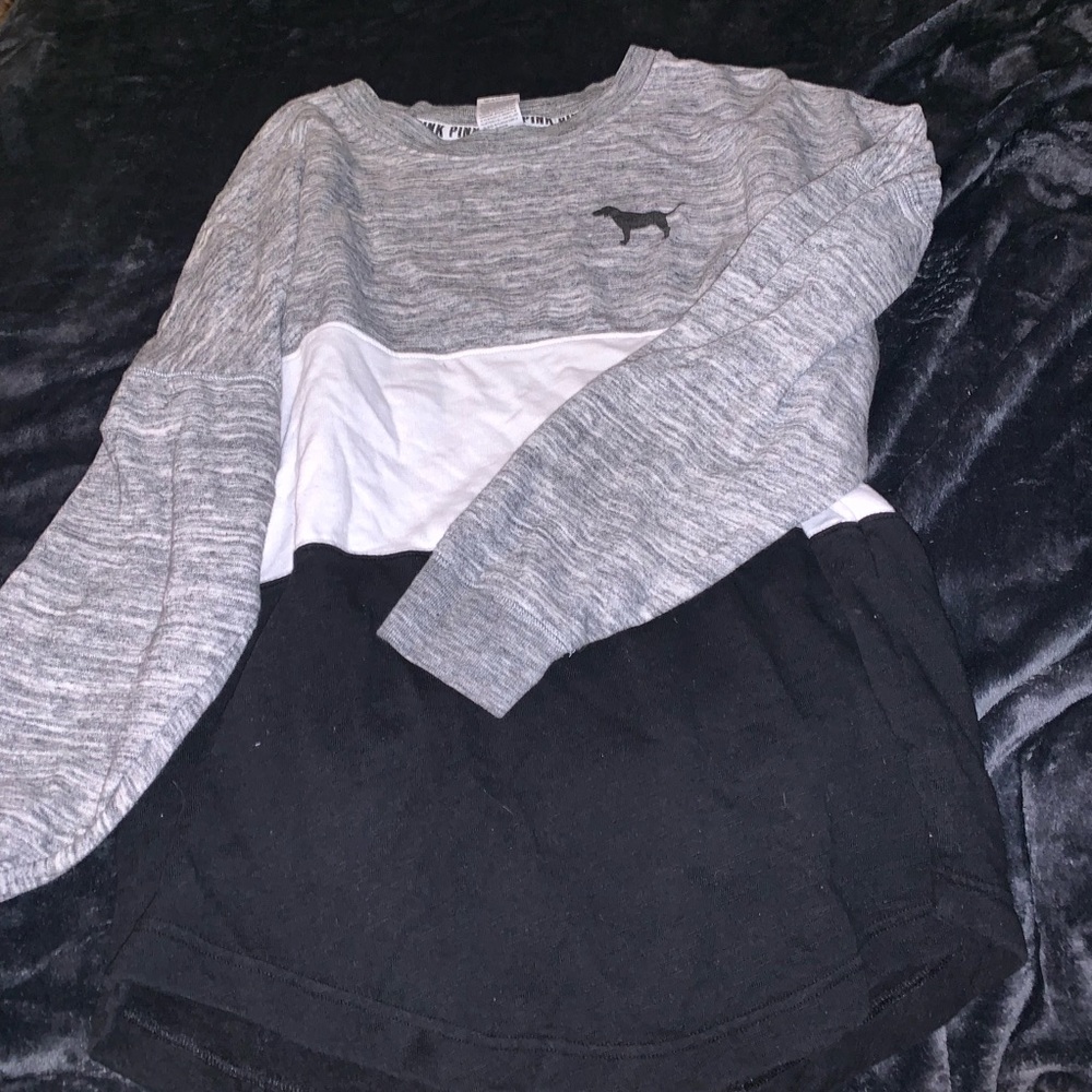 Black, white, and grey PINK thick long sleeve!